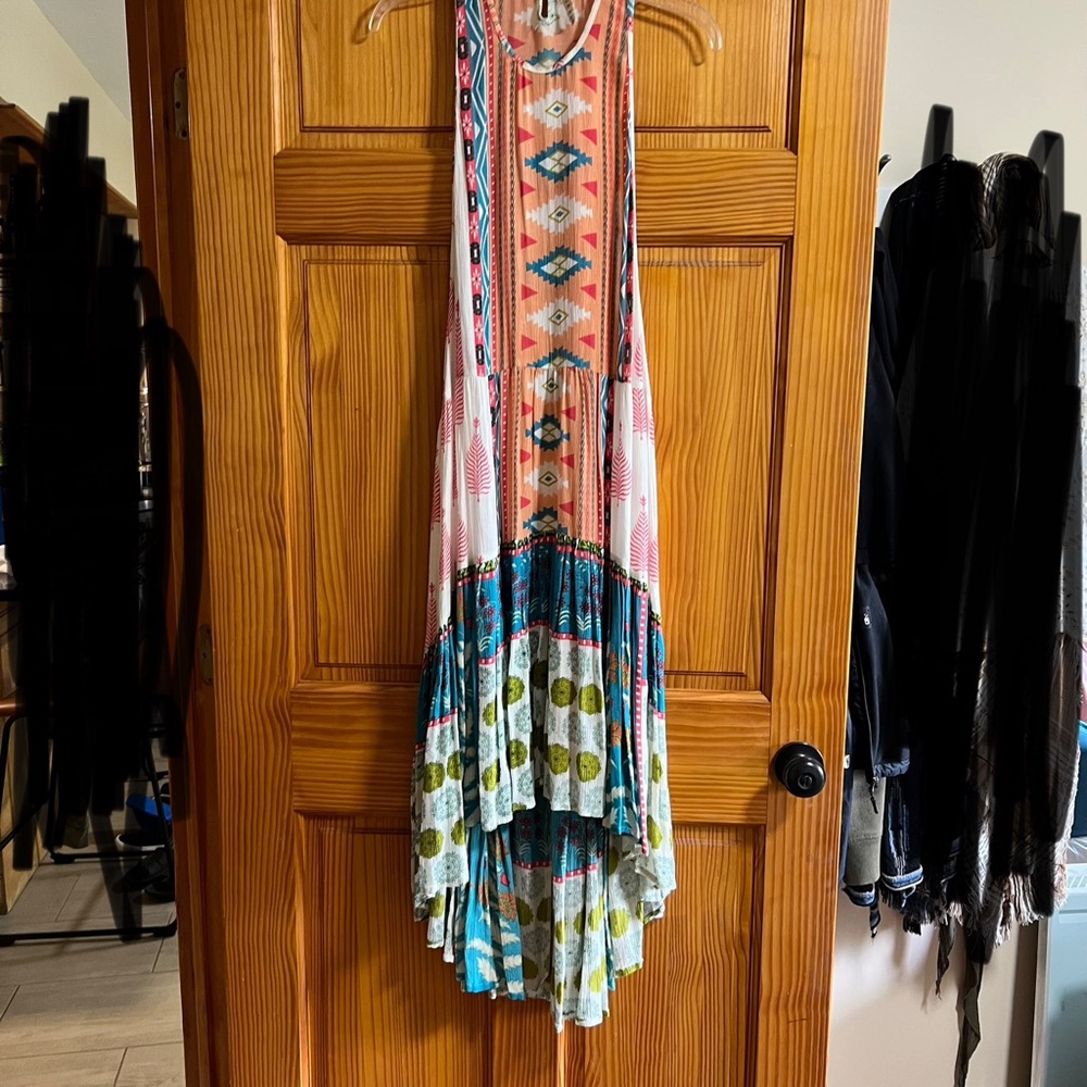 Anthro RAGA Albuquerque Nights Bohemian Southwest Beach Kaftan Maxi Dress Size S